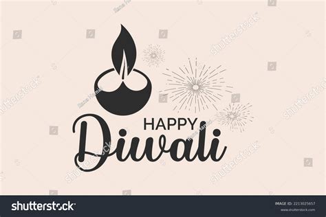 Happy Diwali Deepavali Calligraphy Letter Design Stock Vector (Royalty Free) 2213025657 ...