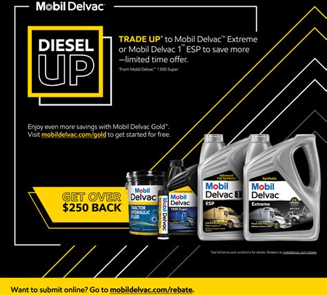 Mobil Delvac Rebate - Printable Rebate Form