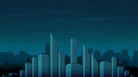 Night City Landscape Vector Art, Icons, and Graphics for Free Download