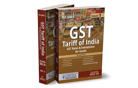 Buy R K Jains GST Tariff Of India With GST Rates Exemptions Of Goods