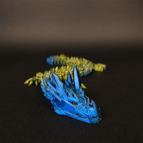 D Printable Articulated Ice Dragon Print In Place Flexi Dragon