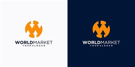 Premium Vector | World market logo, with initial w. for reference logo