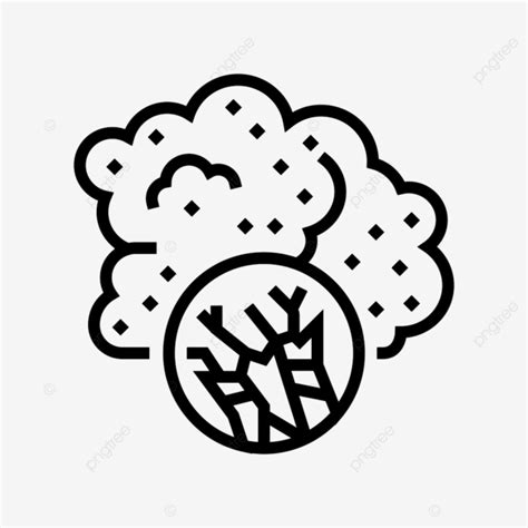 Air Asbestos Pollution Line Icon Vector Silicosis Line Vector PNG