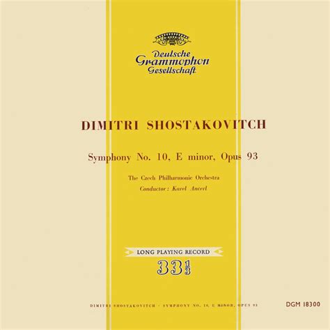 Shostakovich Symphony No 10 Karel Ančerl Edition Vol 8 by Czech