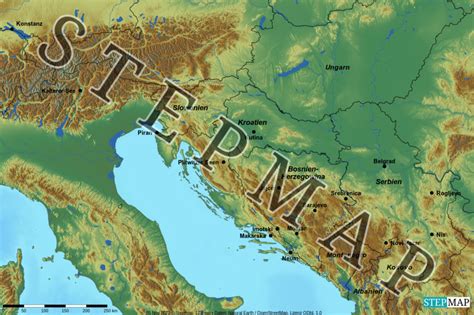 Stepmap Balkan Landkarte F R Welt