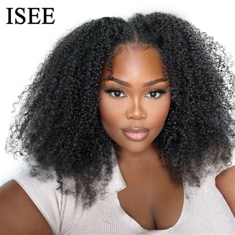 Isee Hair Short Curly Bob Lace Front Wigs For Women Human Hair