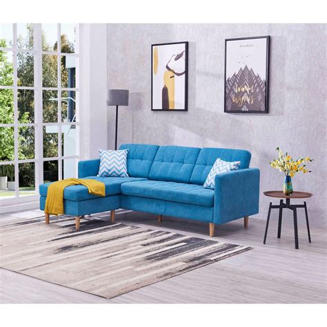 Small Mid Century Modern Sectional Sofa | Baci Living Room