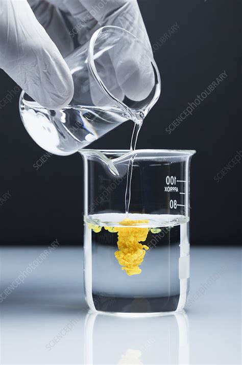 Lead Iodide Precipitate, 2 of 4 - Stock Image - C030/7334 - Science ...