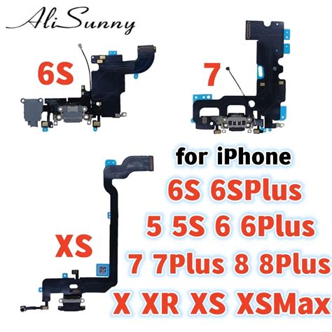 AliSunny 1pcs Charging Flex Cable For IPhone 8 5 5S 5C SE 6 6S 7 Plus