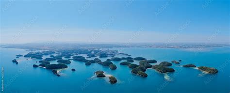 Aerial Panorama Of Hundred Islands Hundred Islands Phillipines Stock