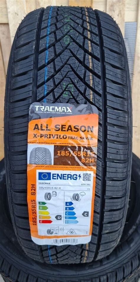 4 Pneumatici 4 Stagioni 185 55 15 82H Tracmax Gomme Nuove DOT2024