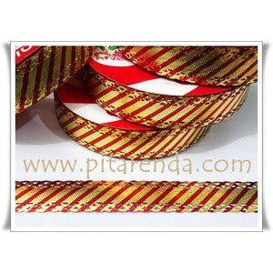 Jual PITA 08 Pita Jepang Motif Garis Renda Pinggir 1 8 Cm Per Rol