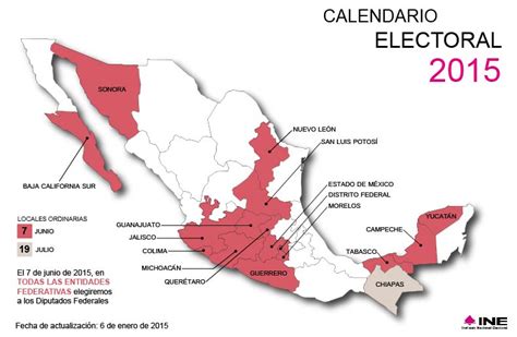 Calendario Electoral Instituto Nacional Electoral