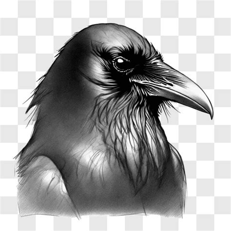 Download Powerful Raven Head Drawing Sketches Online - Creative Fabrica