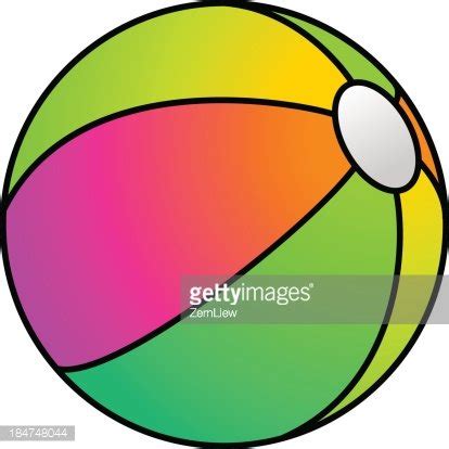 Black And White Cartoon Beach Ball Stock Clipart Royalty Free