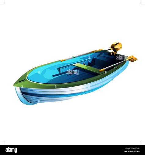 Rowing Boat Illustration Stock Vector Image Art Alamy