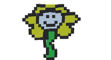 3d Flowey Voxel Art I Made Rundertale