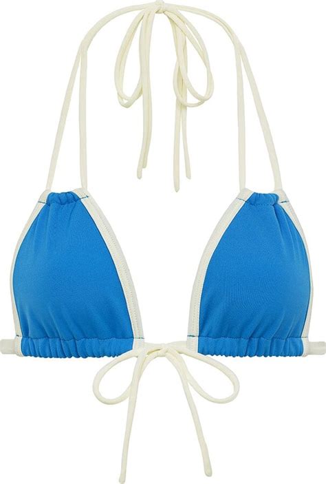 Montce Swim Asul Cream Binded Euro Bow Bikini Top ShopStyle