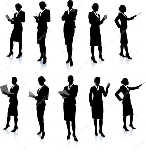 Businesswoman Silhouette Collection Stock Vector Image By ©iconspro