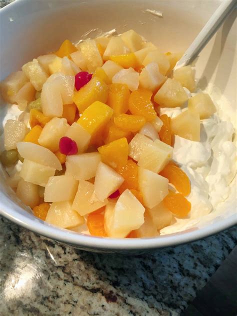 Ambrosia Fruit Salad With Cool Whip And Cream Cheese