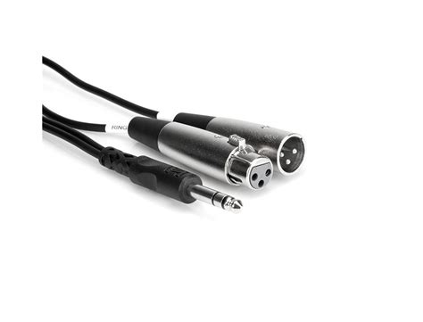 Hosa Technology 14 In Trs To Xlr3m And Xlr3f Insert Cable 3m