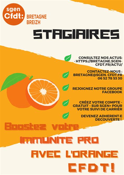 Affiche Stagiaires Sgen Cfdt Bretagne Breizh