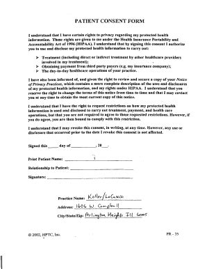 Fillable Online Patient Consent Form Nebula Wsimg Fax Email Print