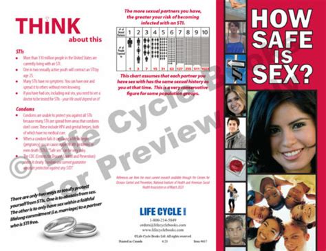 Brochure How Safe Is Sex Life Cycle Books Usa