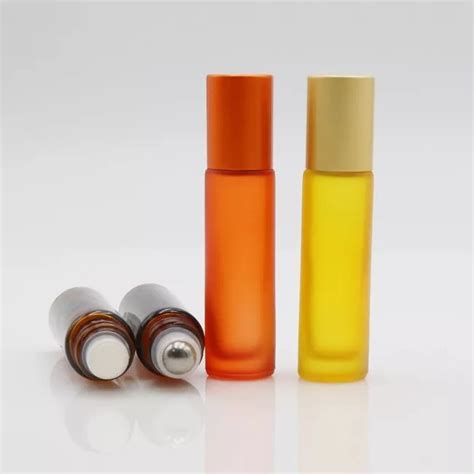 Wholesale 5ml 10 Ml Amber Clear Blue Frosted Essential Oil Glass Roller