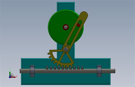 旋转运动转换为直线运动的简单机构solidworks 2021模型图纸下载 懒石网