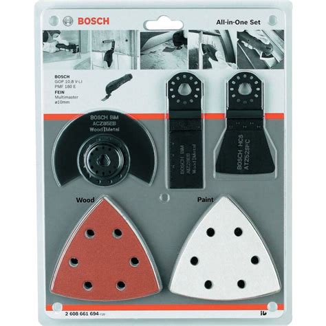 Bosch 13 Pce Oscillating Multi Tool All In One Set For Wood And Metal 2 608 Zt1028443x