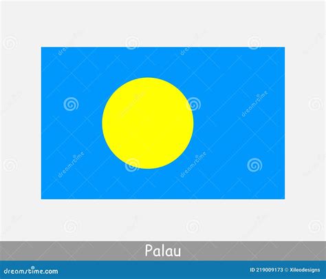 National Flag Of Palau Palauan Country Flag Republic Of Palau