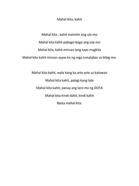 Mahal Kita Pdf