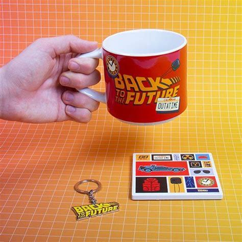 Back To The Future Mug Coaster And Keychain Set Out A Time Fizz Creations