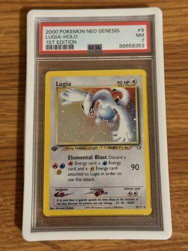 2000 Pokemon Trading Card Game Neo Genesis Lugia Holo 1st Edition PSA 7