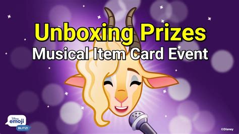 Music Item Card Event Prizes 062023 Disney Emoji Blitz Youtube