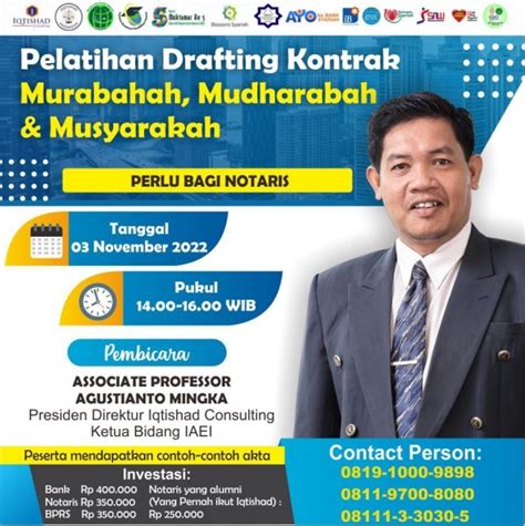 Iqtishad Consulting Pelatihan Drafting Kontrak Murabahah Mudharabah