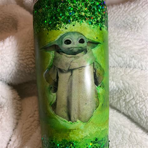 Baby Yoda Tumbler Custom Tumbler Stainless Steel Tumbler Etsy