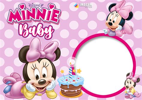 Moldura Minnie Baby PNG Imagem Legal