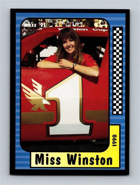 1991 Maxx Nascar Race Card 168 Miss Winston Sandi Fix Ebay