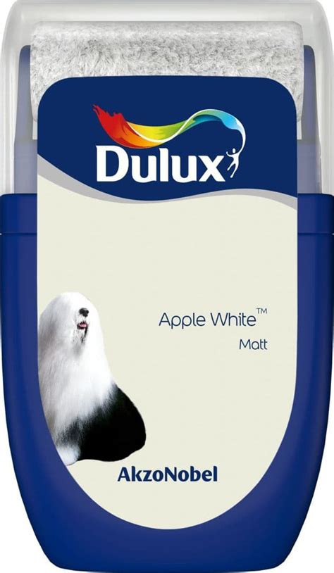 Dulux Apple White matt emulsion tester