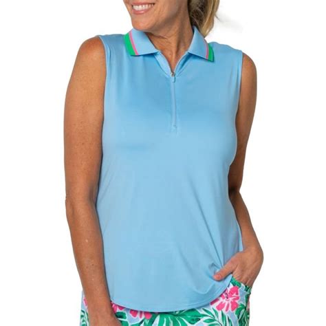 Jofit Womens Sleeveless Rib Collar Golf Polo Carls Golfland