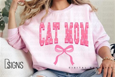 Cat Mama Mom Mothers Day Coquette Png Graphic By DSIGNS Creative Fabrica