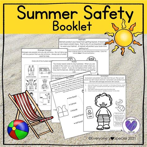 Summer Safety Activity Booklet Summer Safety Life Skills Curriculum Summer Safety Activities