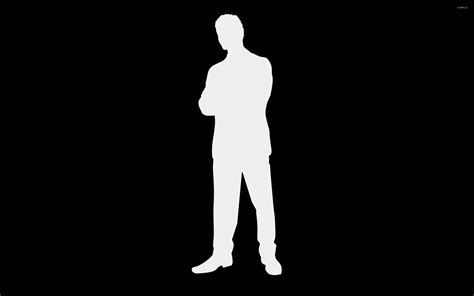 Man in suit silhouette wallpaper - Vector wallpapers - #48007