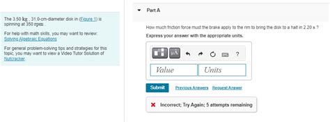 Solved Part Athe Kg Cm Diameter Disk In Figure Chegg