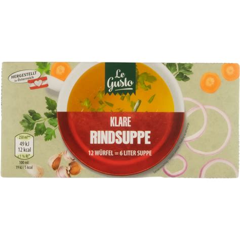 Roksh Fertiggerichte Suppen Le Gusto Klare Rindsuppe W Rfel G