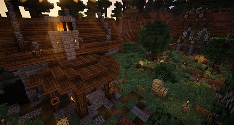 Shaders Beginning Of A Small Medieval Village Minecraft