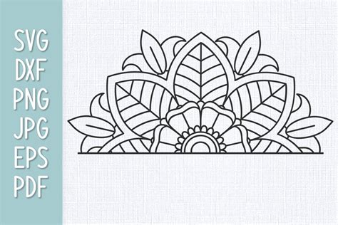 15 Half Mandala Car Decal Svg Free Svg Files For Cricut Design Images