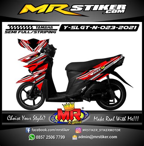 Stiker Motor Decal Yamaha Mio Sporty Red Line Sporty Wrapping FullBody